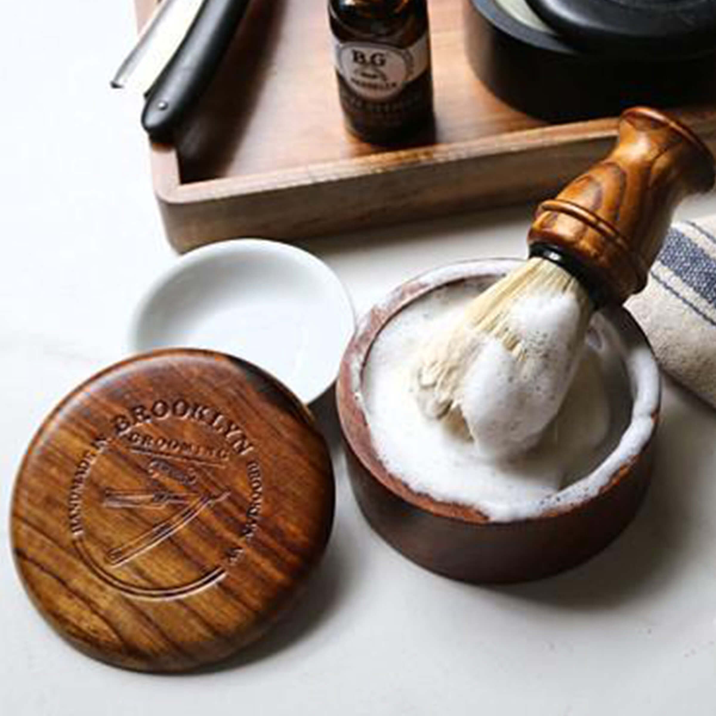 Acacia Shaving Bowl